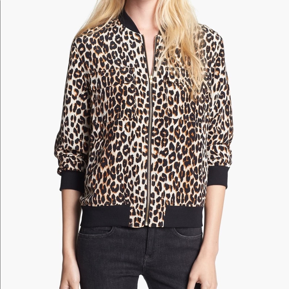 LEOPARD PRINT🐆 SATIN BOMBER JACKET 💋
